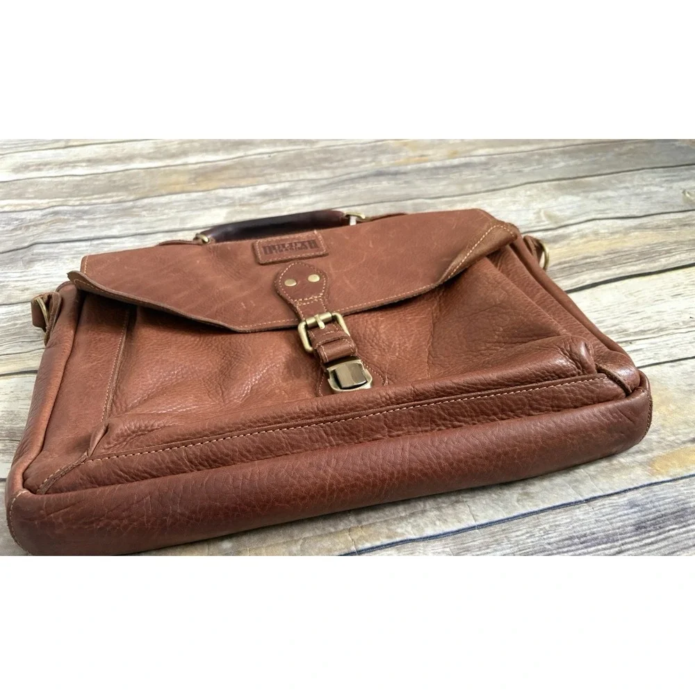 Duluth Lifetime Leather All-Business Briefcase Brown Leather - Picture 3 of 13